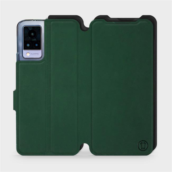 Etui Soft Touch do Vivo V21 5G - wzór Miejska zieleń z czernią