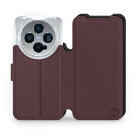 Etui Soft Touch do Vivo X300 - wzór Matowy burgund z czernią