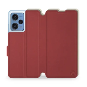 Etui Soft Touch do Xiaomi Redmi Note 12 Pro 5G - wzór Zachodząca czerwień z platyną