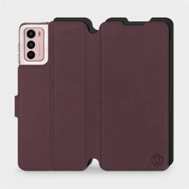 Etui Soft Touch do Motorola Moto G42 - wzór Matowy burgund z czernią