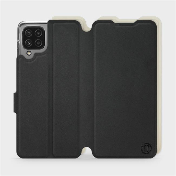 Etui Soft Touch do Samsung Galaxy M32 4G - wzór Satynowa czerń z platyną
