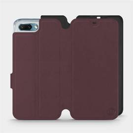 Etui Soft Touch do Huawei Honor 10 - wzór Matowy burgund z czernią