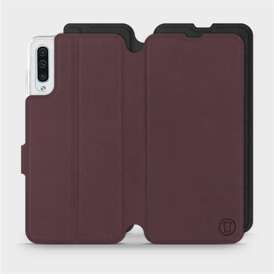 Etui Soft Touch do Samsung Galaxy A70 - wzór Matowy burgund z czernią