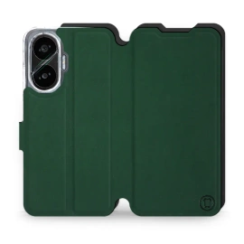 Etui Soft Touch do Xiaomi POCO F7 - wzór Miejska zieleń z czernią