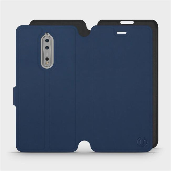 Etui Soft Touch do Nokia 8 - wzór Głęboki granat z czernią