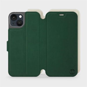 Etui Soft Touch do Apple iPhone 13 - wzór Miejska zieleń z platyną