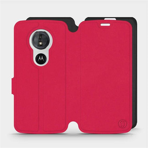 Etui Soft Touch do Motorola Moto G6 Play - wzór Żywa czerwień z czernią