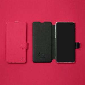 Etui Soft Touch do Motorola One Vision - wzór Żywa czerwień z czernią