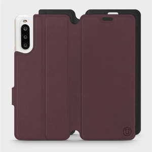Etui Soft Touch do Sony Xperia 10 II - wzór Matowy burgund z czernią