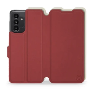 Etui Soft Touch do Samsung Galaxy A13 5G - wzór Zachodząca czerwień z platyną