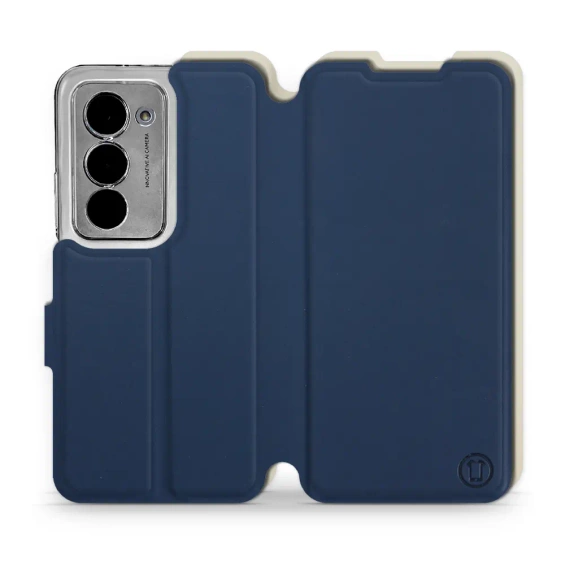 Etui Soft Touch do Xiaomi Redmi 15 - wzór Głęboki granat z platyną