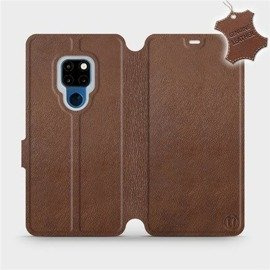 Etui ze skóry naturalnej do Huawei Mate 20 - wzór Brown Leather