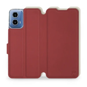 Etui Soft Touch do Motorola Moto G34 5G - wzór Zachodząca czerwień z platyną