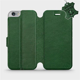 Etui ze skóry naturalnej do Apple iPhone 6 - wzór Green Leather