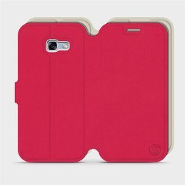 Etui Soft Touch do Samsung Galaxy A5 2017 - wzór Żywa czerwień z platyną