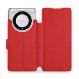 Etui ze skóry naturalnej do Huawei Honor Magic5 Lite 5G - wzór Red Leather