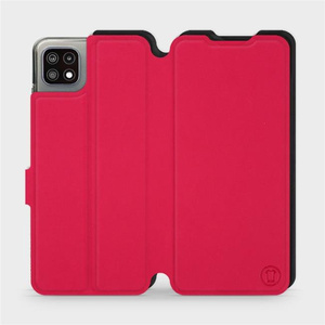 Etui Soft Touch do Samsung Galaxy A22 5G - wzór Żywa czerwień z czernią