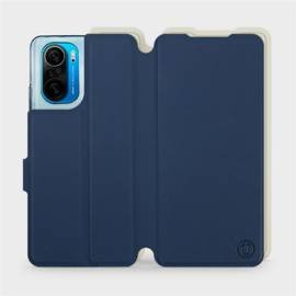 Etui Soft Touch do Xiaomi POCO F3 - wzór Głęboki granat z platyną