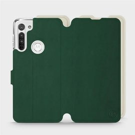 Etui Soft Touch do Motorola Moto G8 - wzór Miejska zieleń z platyną