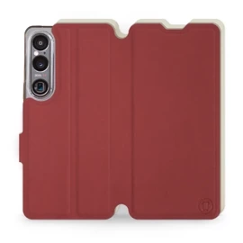 Etui Soft Touch do Sony Xperia 1 VI - wzór Zachodząca czerwień z platyną
