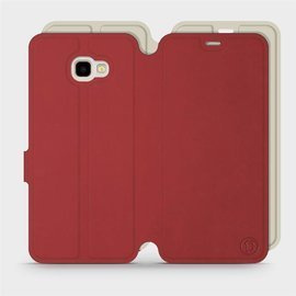 Etui Soft Touch do Samsung Galaxy J4 Plus 2018 - wzór Zachodząca czerwień z platyną