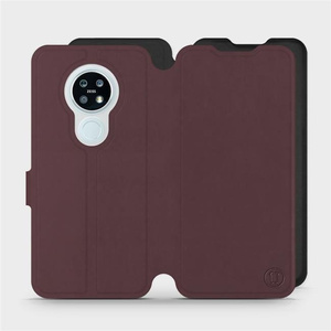 Etui Soft Touch do Nokia 6.2 - wzór Matowy burgund z czernią