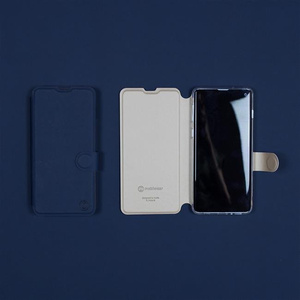 Etui Soft Touch do Motorola One Vision - wzór Głęboki granat z platyną