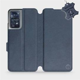 Etui ze skóry naturalnej do Xiaomi Redmi Note 11 Pro 5G - wzór Blue Leather