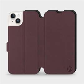 Etui Soft Touch do Apple iPhone 14 Plus - wzór Matowy burgund z czernią