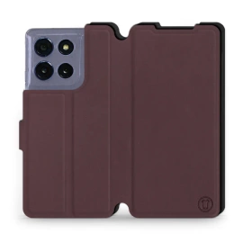 Etui Soft Touch do Motorola Moto G86 5G - wzór Matowy burgund z czernią