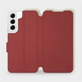 Etui Soft Touch do Samsung Galaxy S22 - wzór Zachodząca czerwień z platyną