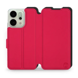 Etui Soft Touch do OPPO Reno 14 Pro 5G - wzór Żywa czerwień z czernią