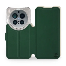 Etui Soft Touch do Vivo X300 pro - wzór Miejska zieleń z platyną