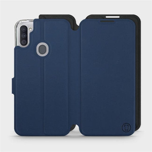 Etui Soft Touch do Samsung Galaxy M11 - wzór Głęboki granat z czernią