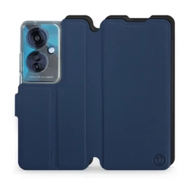 Etui Soft Touch do OPPO Reno 11F - wzór Głęboki granat z czernią