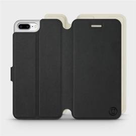 Etui Soft Touch do Apple iPhone 8 Plus - wzór Satynowa czerń z platyną