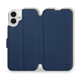 Etui Soft Touch do Apple iPhone 16 Plus - wzór Głęboki granat z platyną