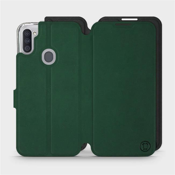 Etui Soft Touch do Samsung Galaxy M11 - wzór Miejska zieleń z czernią