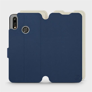 Etui Soft Touch do Huawei P Smart 2019 - wzór Głęboki granat z platyną