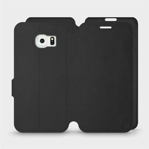 Etui Soft Touch do Samsung Galaxy S6 Edge - wzór Satynowa czerń