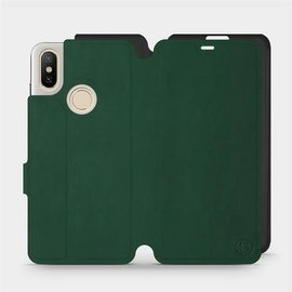 Etui Soft Touch do Xiaomi Mi A2 - wzór Miejska zieleń z czernią