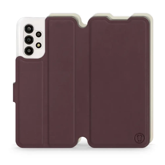 Etui Soft Touch do Samsung Galaxy A13 4G - wzór Matowy burgund z platyną