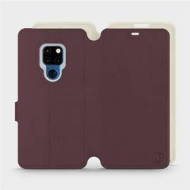 Etui Soft Touch do Huawei Mate 20 - wzór Matowy burgund z platyną