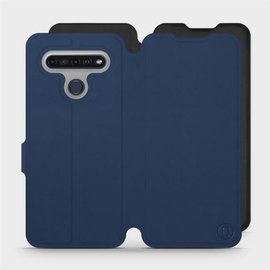Etui Soft Touch do LG K61 - wzór Głęboki granat z czernią