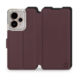 Etui Soft Touch do Realme 15 5G - wzór Matowy burgund z czernią