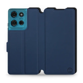 Etui Soft Touch do Motorola Moto G75 5G - wzór Głęboki granat z czernią