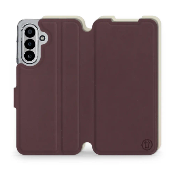 Etui Soft Touch do Samsung Galaxy A17 5G - wzór Matowy burgund z platyną