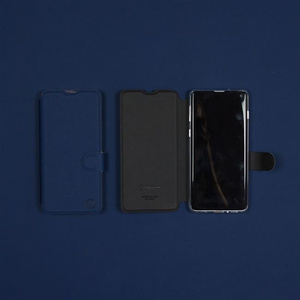 Etui Soft Touch do Motorola One Vision - wzór Głęboki granat z czernią
