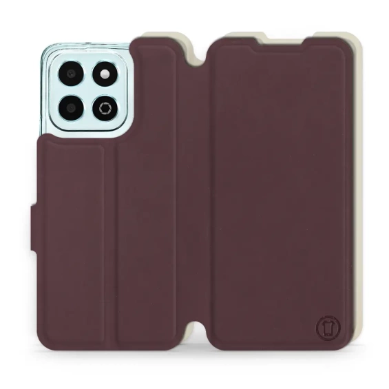 Etui Soft Touch do Huawei Honor X6b - wzór Matowy burgund z platyną