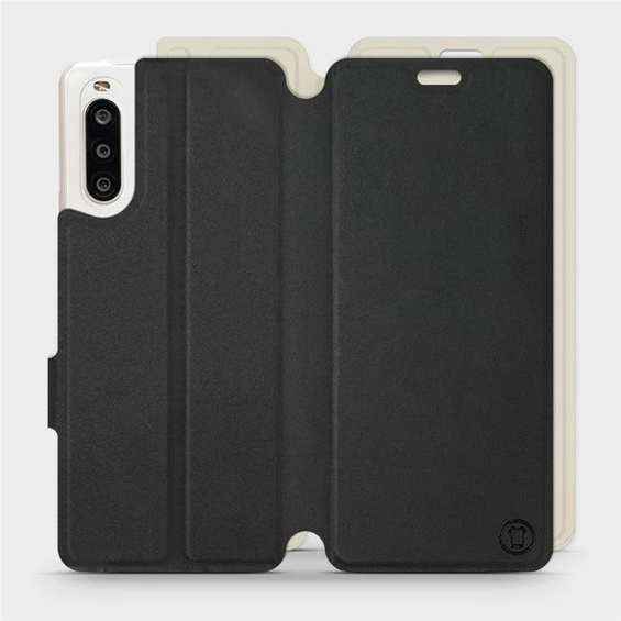 Etui Soft Touch do Sony Xperia 10 II - wzór Satynowa czerń z platyną